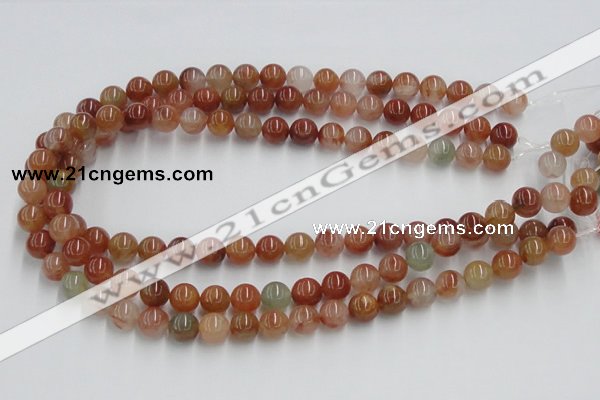 CDQ12 15.5 inches 8mm round natural red quartz beads wholesale