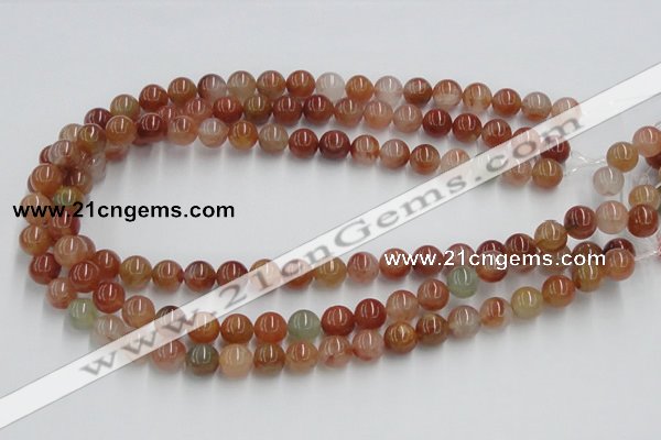 CDQ14 15.5 inches 12mm round natural red quartz beads wholesale