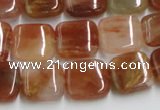 CDQ15 15.5 inches 6*6mm square natural red quartz beads wholesale