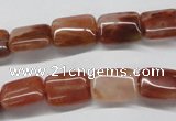 CDQ19 15.5 inches 8*10mm rectangle natural red quartz beads wholesale