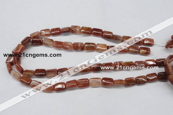 CDQ19 15.5 inches 8*10mm rectangle natural red quartz beads wholesale