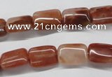 CDQ20 15.5 inches 10*14mm rectangle natural red quartz beads wholesale