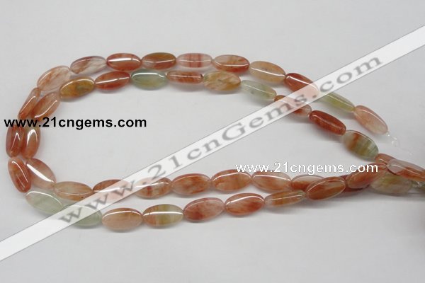 CDQ24 15.5 inches 10*17mm oval natural red quartz beads wholesale