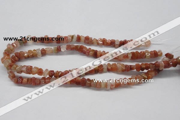 CDQ28 15.5 inches 7*10mm nugget natural red quartz beads
