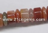 CDQ33 15.5 inches 5*16mm & 10*16mm rondelle natural red quartz beads