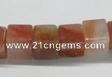 CDQ37 15.5 inches 12*12mm cube natural red quartz beads wholesale