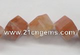 CDQ38 15.5 inches 6*6mm cube natural red quartz beads wholesale