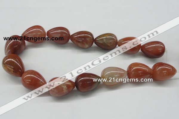 CDQ40 15.5 inches 22*30mm teardrop natural red quartz beads