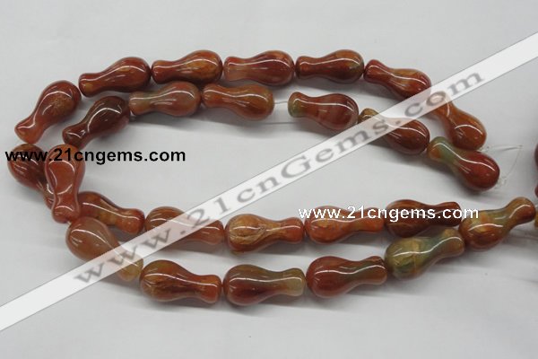 CDQ41 15.5 inches 15*30mm vase-shaped natural red quartz beads