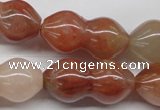 CDQ42 15.5 inches 15*30mm calabash natural red quartz beads