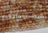 CDQ45 15.5 inches 4mm round natural red quartz beads wholesale