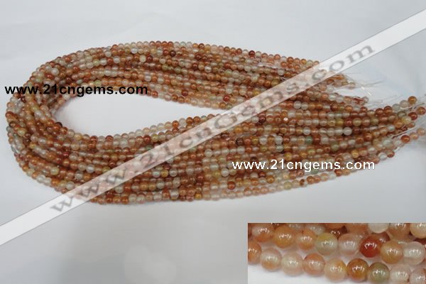 CDQ45 15.5 inches 4mm round natural red quartz beads wholesale