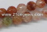 CDQ48 15.5 inches 6mm faceted round natural red quartz beads