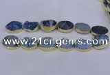 CDQ507 20*30mm - 22*30mm oval druzy quartz beads wholesale