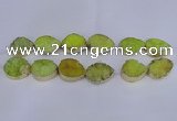 CDQ510 20*30mm - 22*30mm teardrop druzy quartz beads wholesale