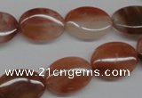 CDQ53 15.5 inches 13*18mm oval natural red quartz beads wholesale