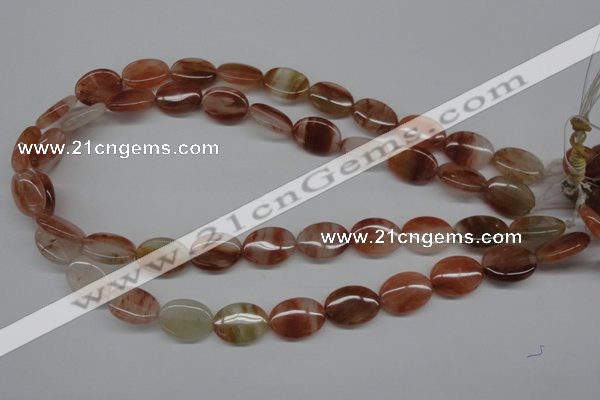 CDQ53 15.5 inches 13*18mm oval natural red quartz beads wholesale