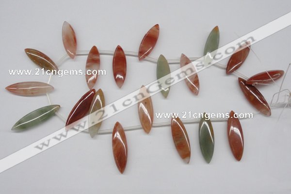 CDQ58 Top-drilled 12*40mm marquise natural red quartz beads wholesale