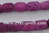 CDQ604 8 inches 6*8mm drum druzy quartz beads wholesale