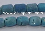 CDQ605 8 inches 6*8mm drum druzy quartz beads wholesale