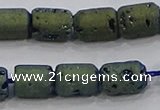 CDQ612 8 inches 6*8mm drum druzy quartz beads wholesale