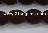 CDQ625 8 inches 10*12mm rice druzy quartz beads wholesale