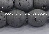 CDQ635 8 inches 12*14mm rice druzy quartz beads wholesale