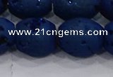 CDQ642 8 inches 12*14mm rice druzy quartz beads wholesale