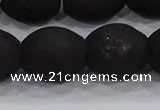 CDQ643 8 inches 12*14mm rice druzy quartz beads wholesale