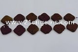 CDQ663 8 inches 25*25mm diamond druzy quartz beads wholesale