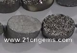 CDQ711 8 inches 13*18mm oval druzy quartz beads wholesale