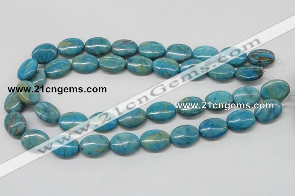 CDS04 16 inches 15*20mm oval dyed serpentine jasper beads wholesale