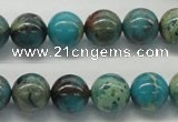 CDS08 16 inches 12mm round dyed serpentine jasper beads wholesale