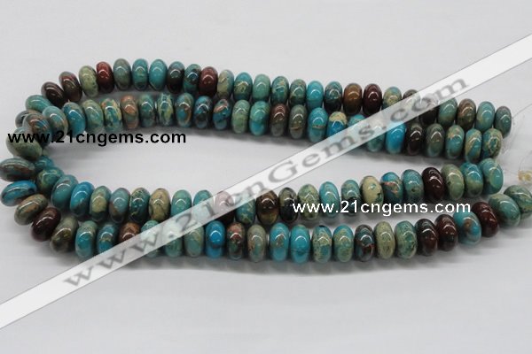 CDS09 16 inches 7*14mm rondelle dyed serpentine jasper beads wholesale