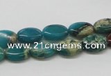 CDS16 16 inches 8*12mm oval dyed serpentine jasper beads wholesale