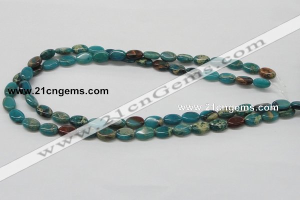 CDS16 16 inches 8*12mm oval dyed serpentine jasper beads wholesale