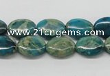 CDS17 16 inches 10*14mm oval dyed serpentine jasper beads wholesale