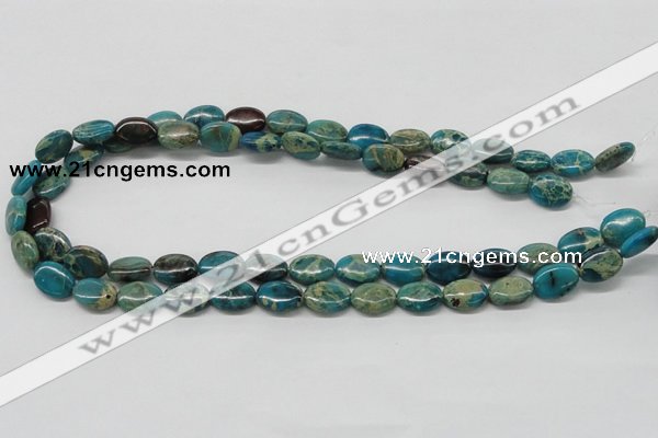 CDS17 16 inches 10*14mm oval dyed serpentine jasper beads wholesale