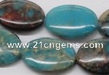 CDS18 16 inches 22*30mm oval dyed serpentine jasper beads wholesale