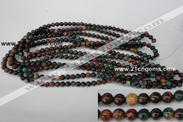 CDS185 15.5 inches 6mm round dyed serpentine jasper beads