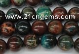 CDS187 15.5 inches 10mm round dyed serpentine jasper beads