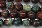 CDS188 15.5 inches 12mm round dyed serpentine jasper beads