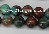 CDS189 15.5 inches 14mm round dyed serpentine jasper beads