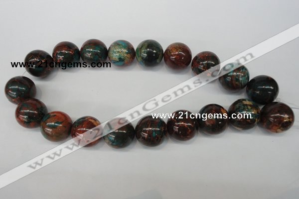 CDS192 15.5 inches 20mm round dyed serpentine jasper beads