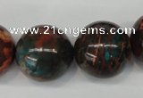 CDS193 15.5 inches 22mm round dyed serpentine jasper beads