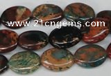 CDS207 15.5 inches 12*16mm oval dyed serpentine jasper beads