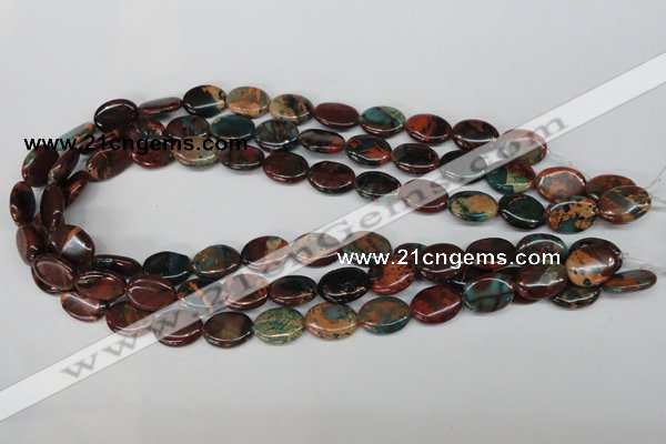 CDS207 15.5 inches 12*16mm oval dyed serpentine jasper beads