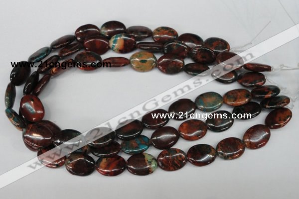 CDS209 15.5 inches 15*20mm oval dyed serpentine jasper beads