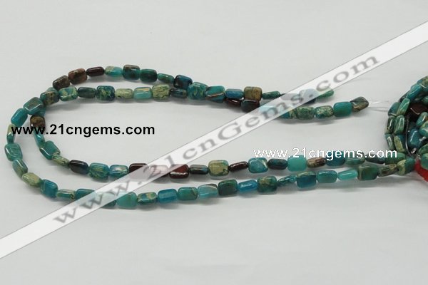 CDS21 16 inches 8*10mm rectangle dyed serpentine jasper beads wholesale