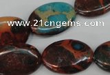 CDS210 15.5 inches 18*25mm oval dyed serpentine jasper beads